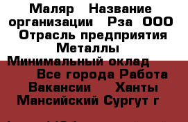 Маляр › Название организации ­ Рза, ООО › Отрасль предприятия ­ Металлы › Минимальный оклад ­ 40 000 - Все города Работа » Вакансии   . Ханты-Мансийский,Сургут г.